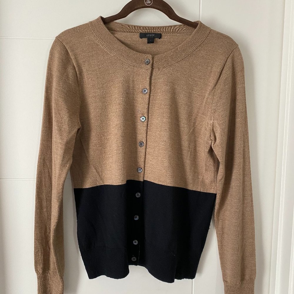 J. Crew Color block Button Up Sweater/Cardigan M